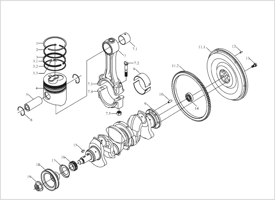 發動機(jī)曲柄連杆機(jī)構總成
